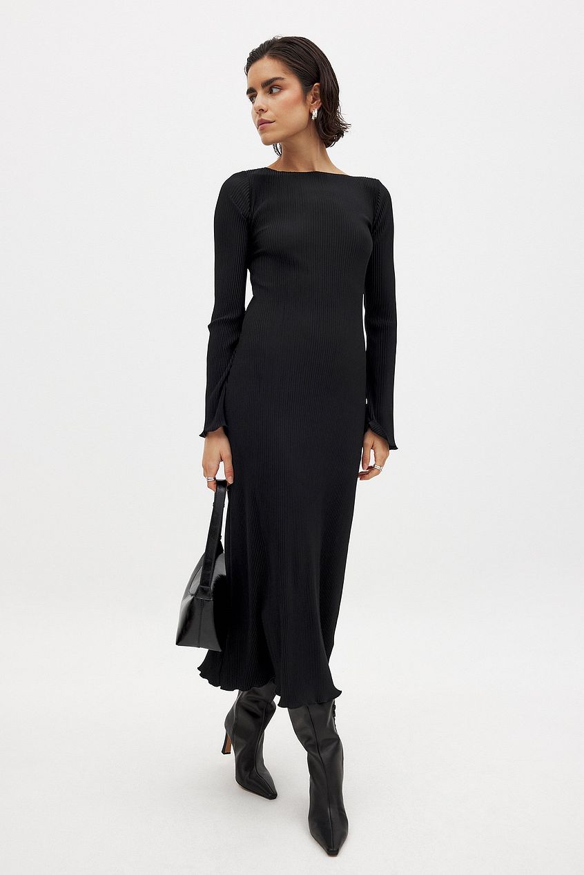Pleated Midi Dress