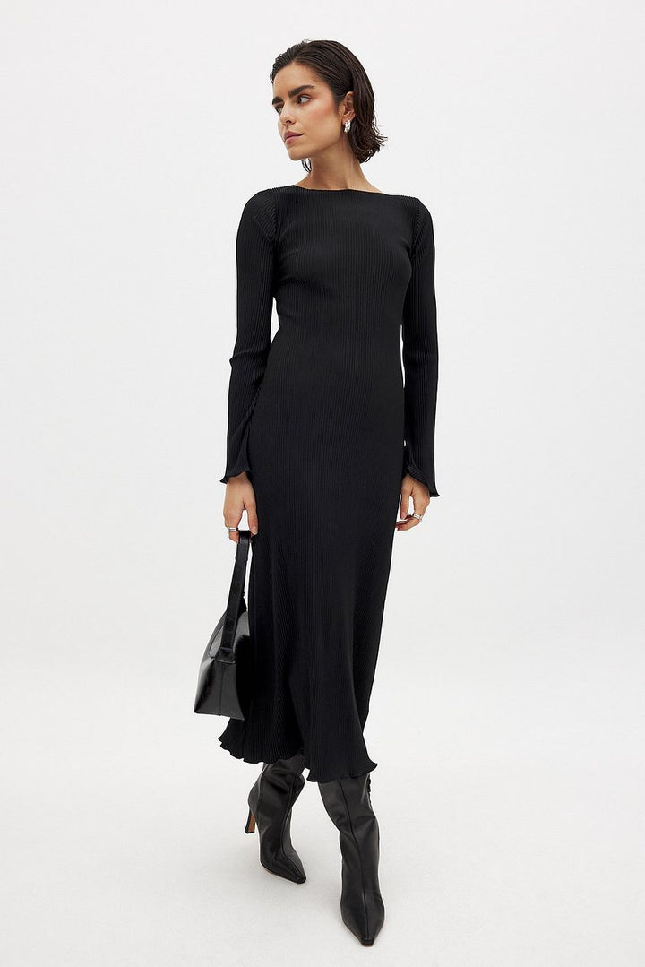Pleated Midi Dress