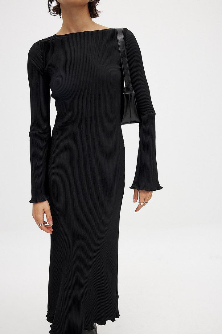 Pleated Midi Dress