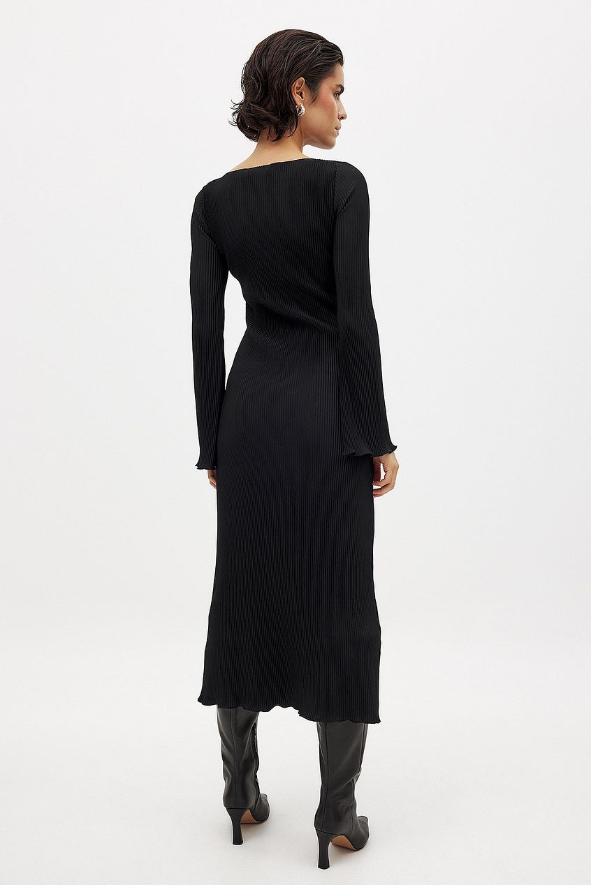 Pleated Midi Dress